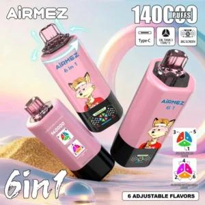 Airmez FOX 140000 Puffs 6 IN 1 – 140 000 pyknięć i 6 smaków w jednym e-papierosie Airmez,Airmez FOX,Disposable Vape,vape flavors guide,how to choose disposable vape